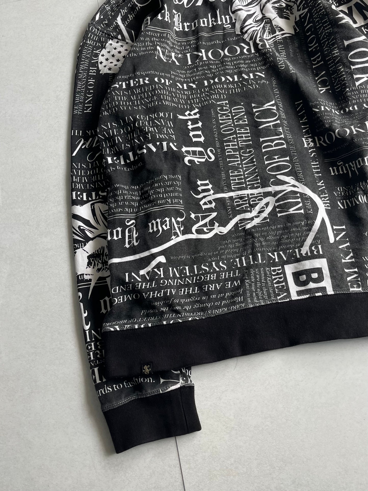 Karl Kani Black Zip Hoodie Size L