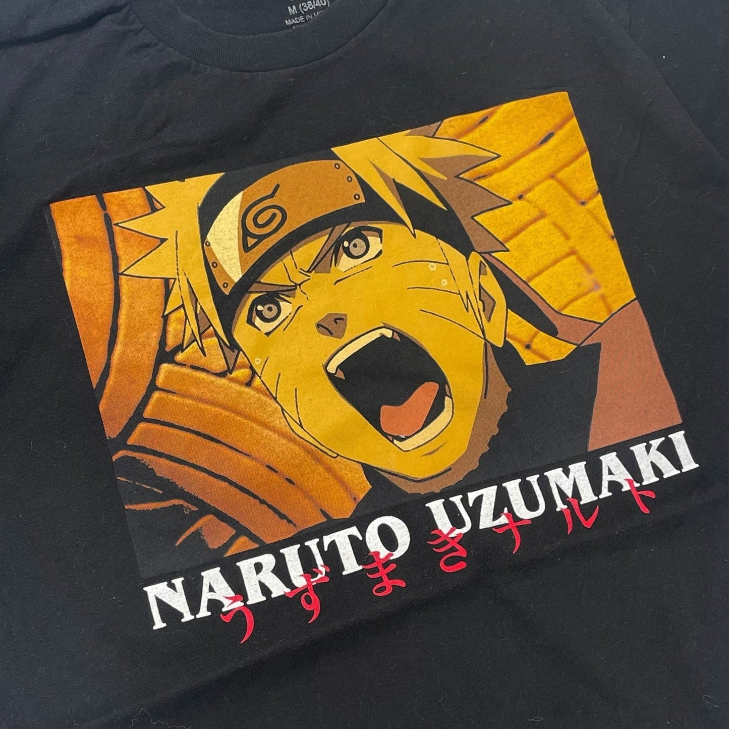 Naruto T-Shirt Black Size M