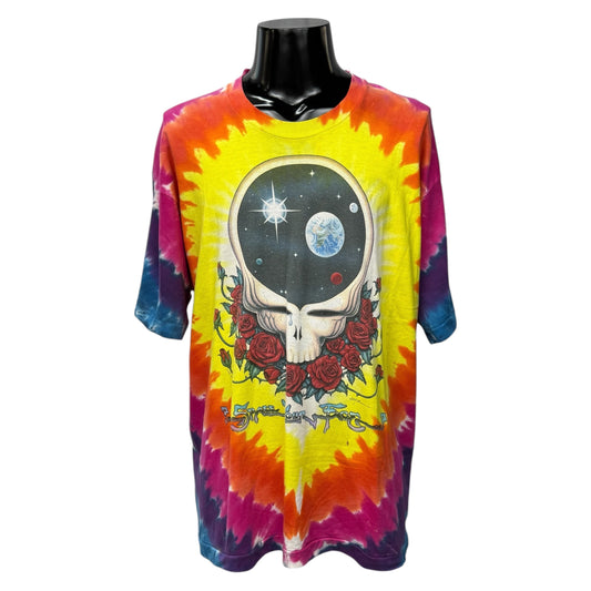 GRATEFUL DEAD 90s Space Your Face Tie-Dye T-Shirt Size XL