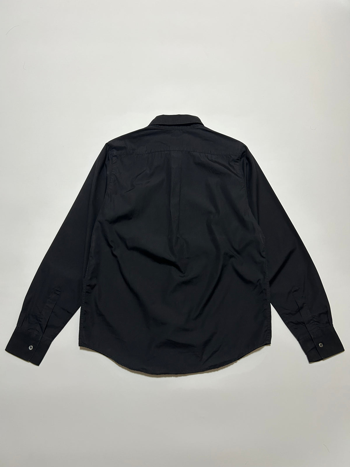 A.P.C. AW98 Plain Cotton Long Sleeve Shirt Black Size M
