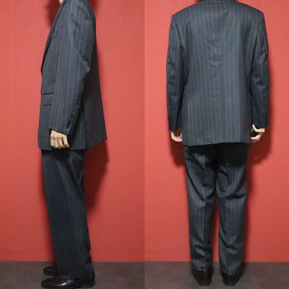 Lanvin Gray Cashmere Blend Striped Jacket Size M