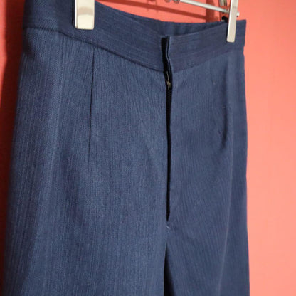 Yohji Yamamoto Striped Pleated Wide Straight Denim Size 2