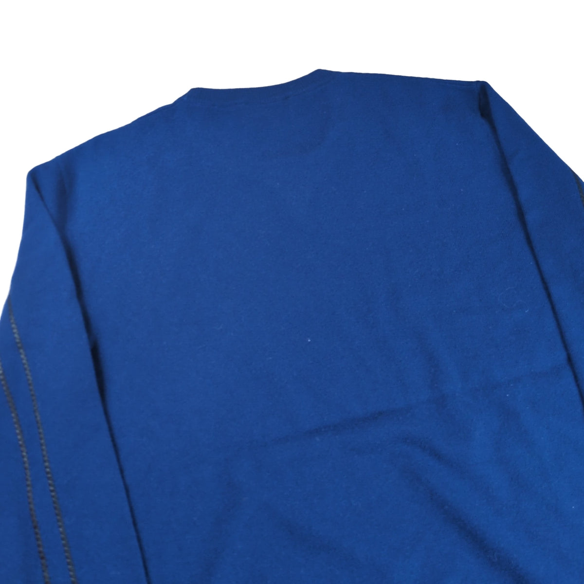 HERMES Leather Piping Crew Neck Sweater Blue Size XXL