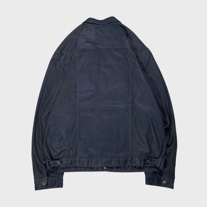 MARITHEFRANCOIS GIRBAUD Black Resin Denim Jacket Size 2XL