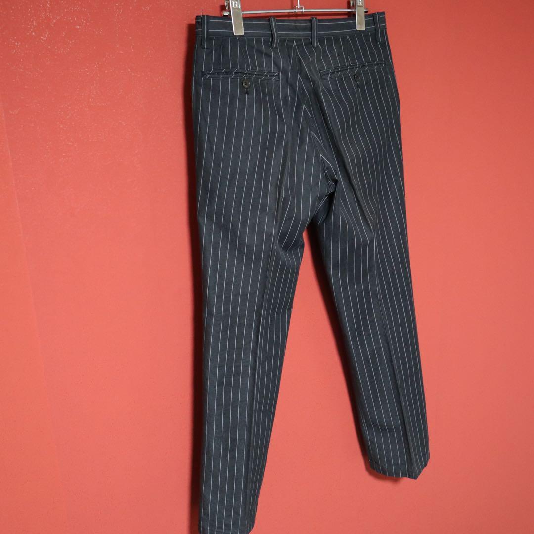 Issey Miyake Dark Gray Striped Tencel Slacks Size 2