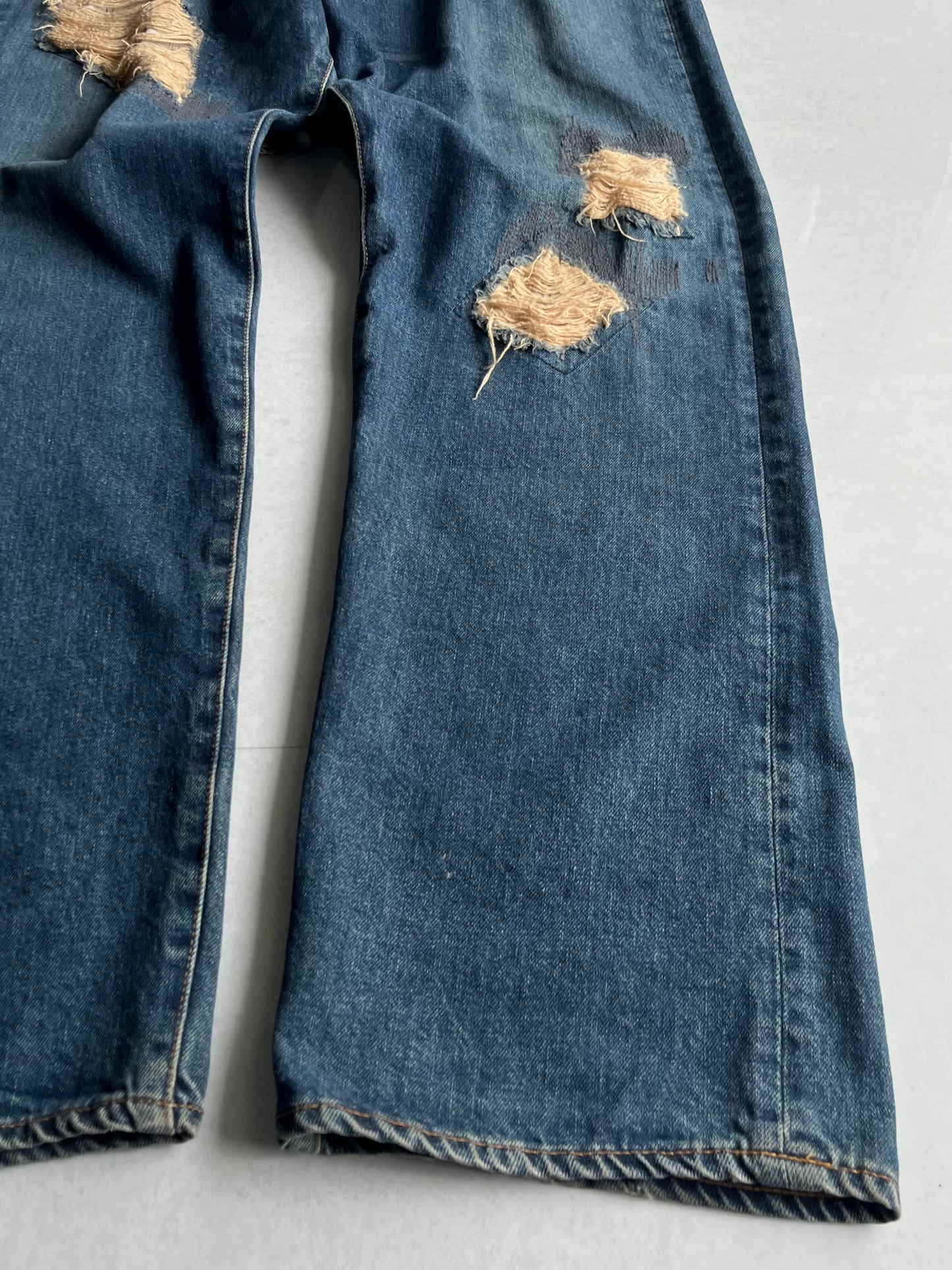 Swagger Wide-Leg Blue Jeans Size 40
