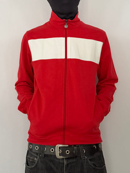 Emporio Armani Red Cotton Track Jacket Size S