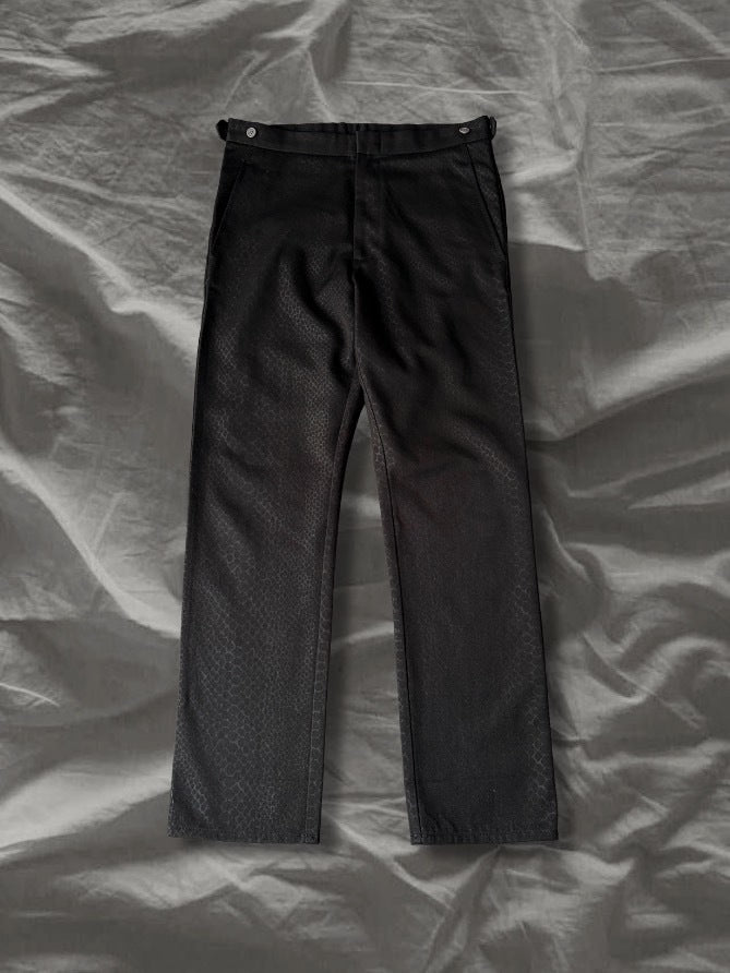 COMME des GAR AW00 Snake Jacquard Pants Black Size S
