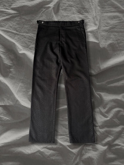 COMME des GAR AW00 Snake Jacquard Pants Black Size S