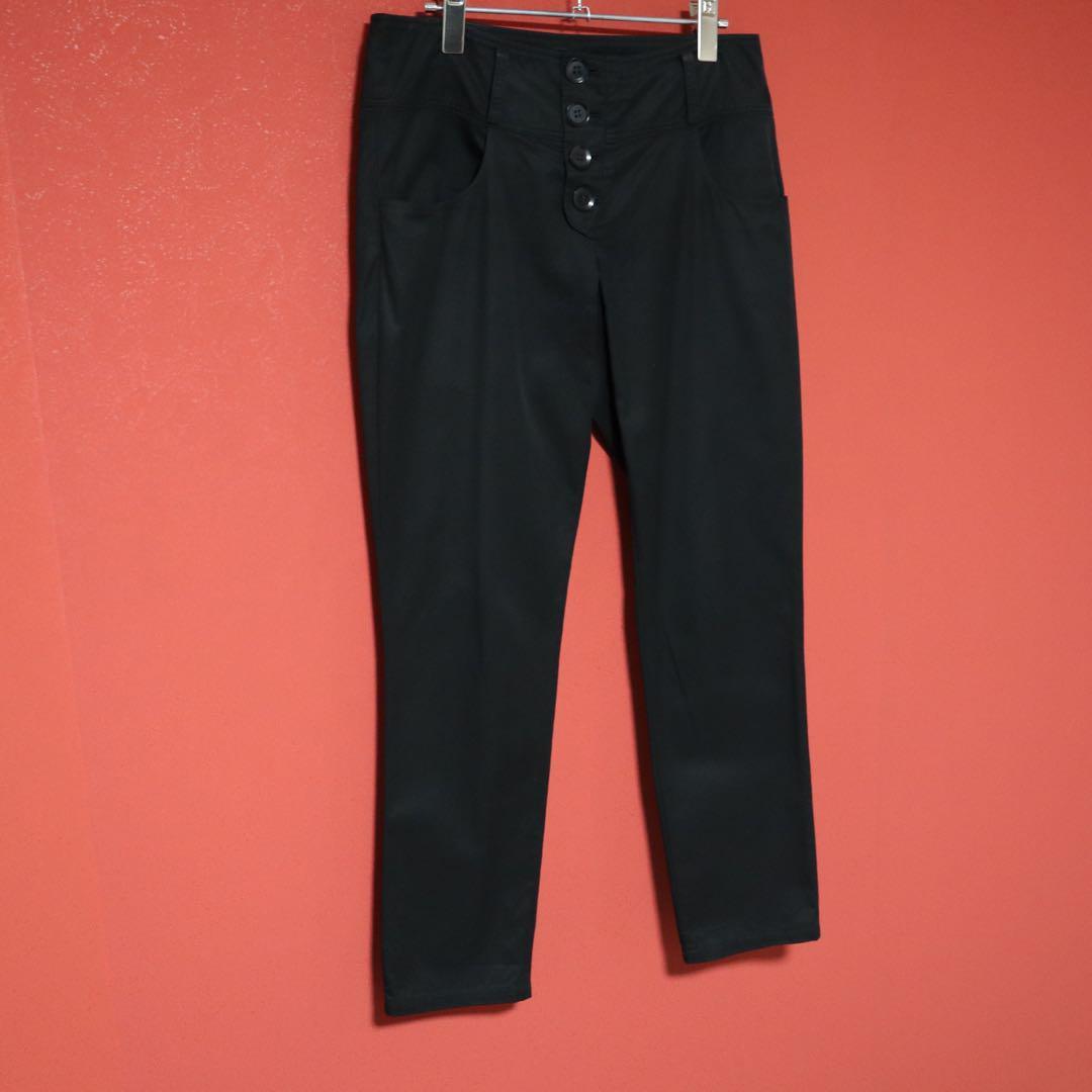 Yohji Yamamoto Black Button Fly Cotton Pants Size 2