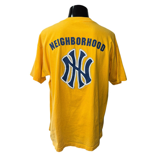 Neighborhood 00s NY LOGO 00's Vintage T-Shirt Yellow Size XL