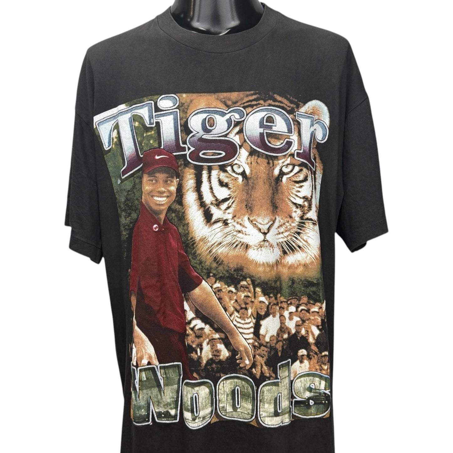 TIGER WOODS 90s Masters Champion Rap T-Shirt Size 2XL Size XL
