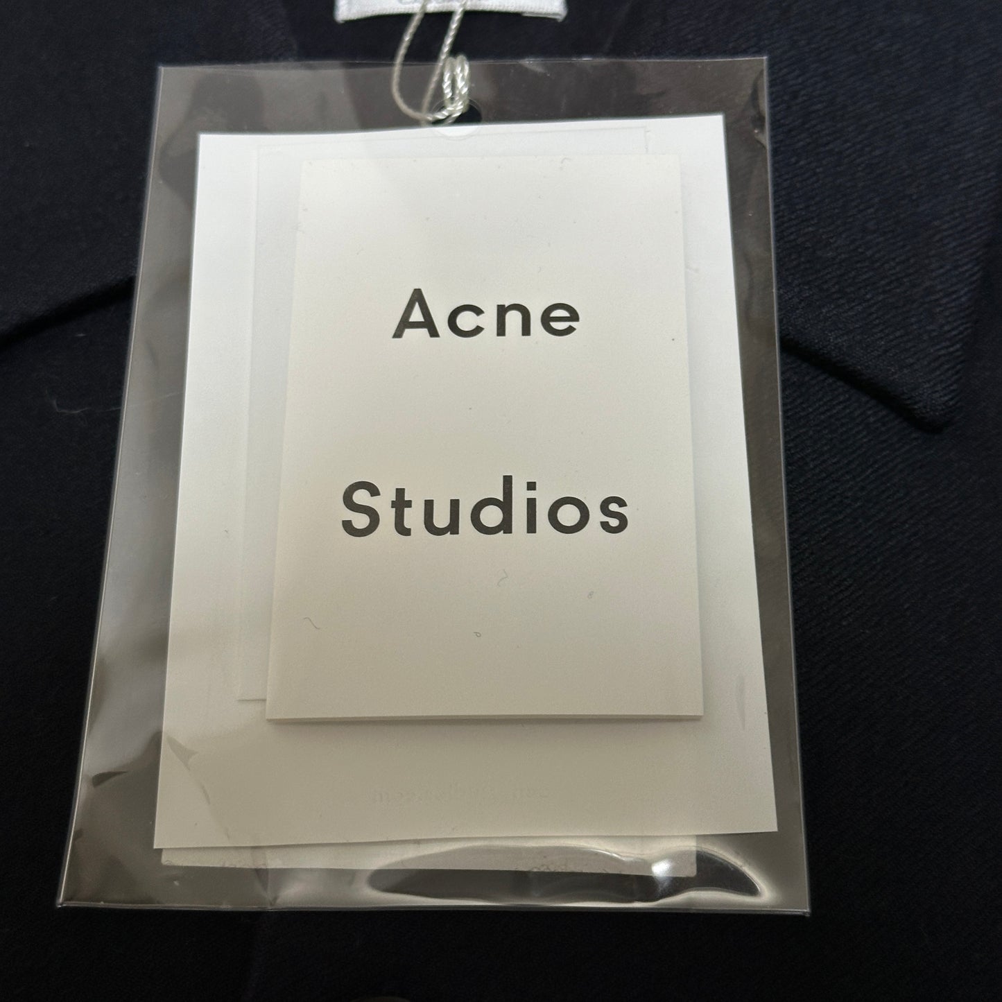 Acne Studios Dark Navy Wool Overcoat Shirt Chest Pockets Coat Size 46