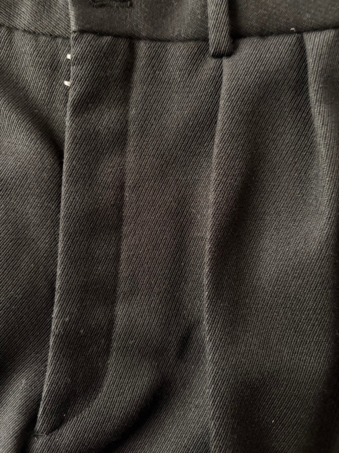 Martin Margiela Wool Mohair Plain White Tag Pants Black