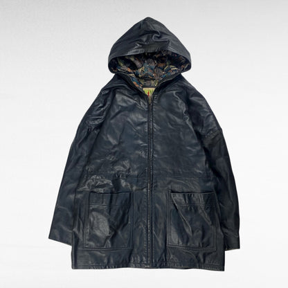 unknown Leather Hoodie Black Size L