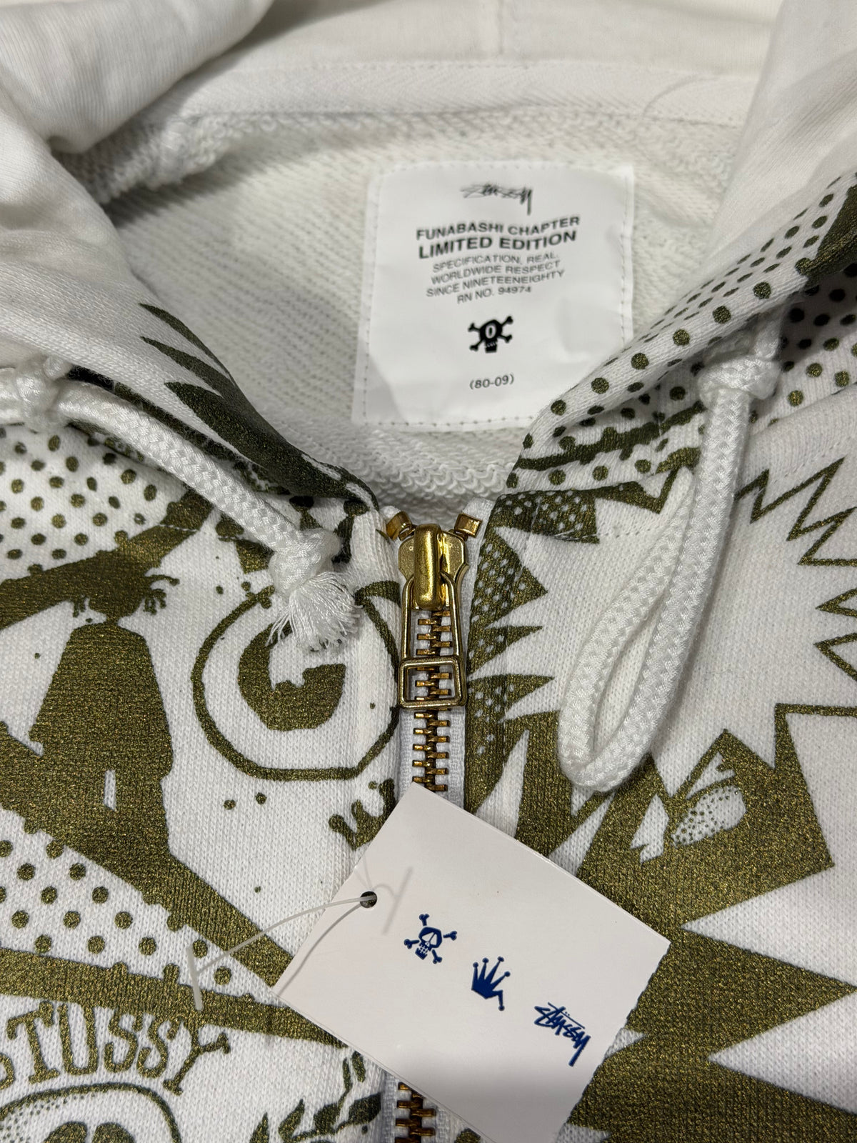 Stussy Funabashi Chapter Limited Sweatshirt White Size XL