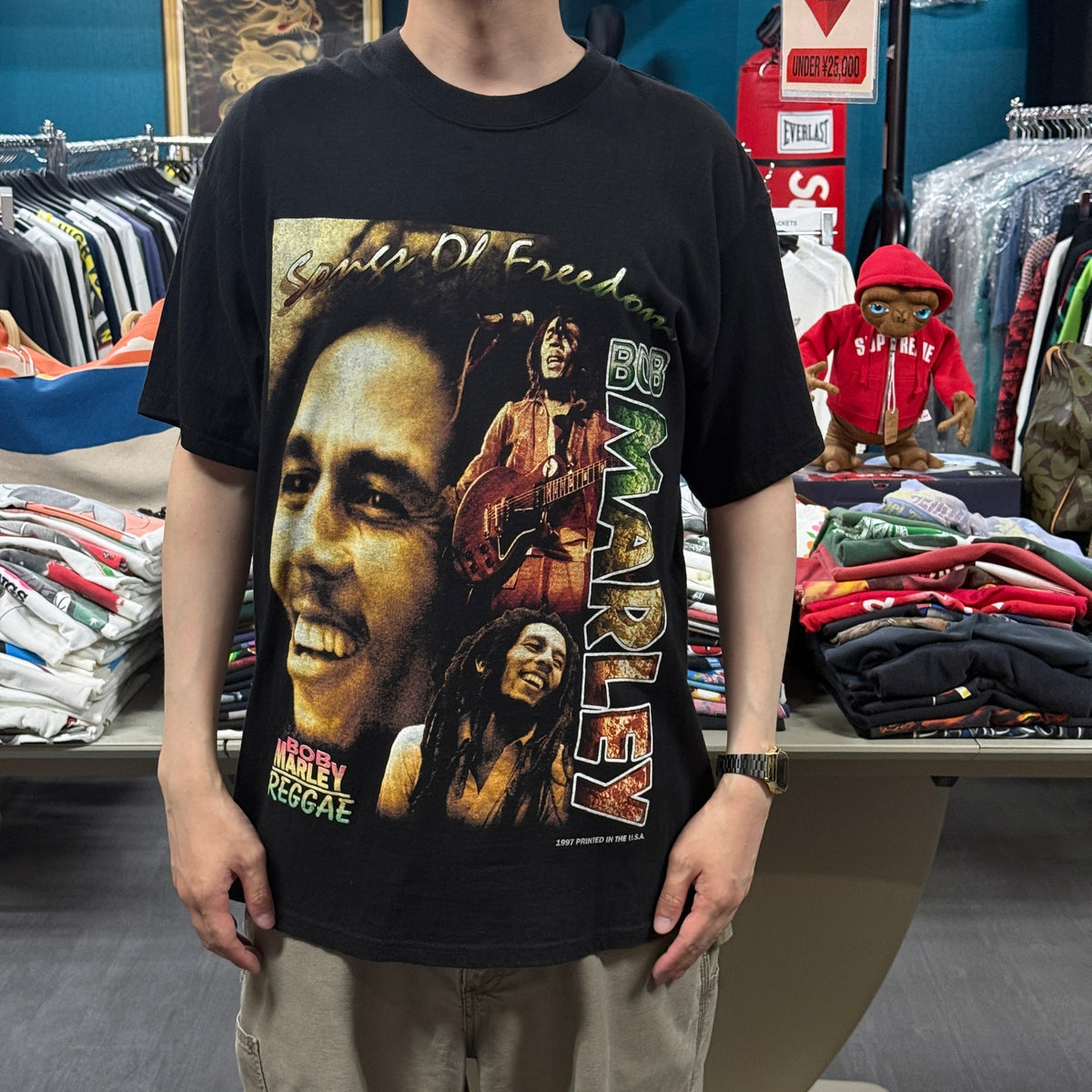BOB MARLEY 90s Vintage "Songs Of Rap T-Shirt Size XL