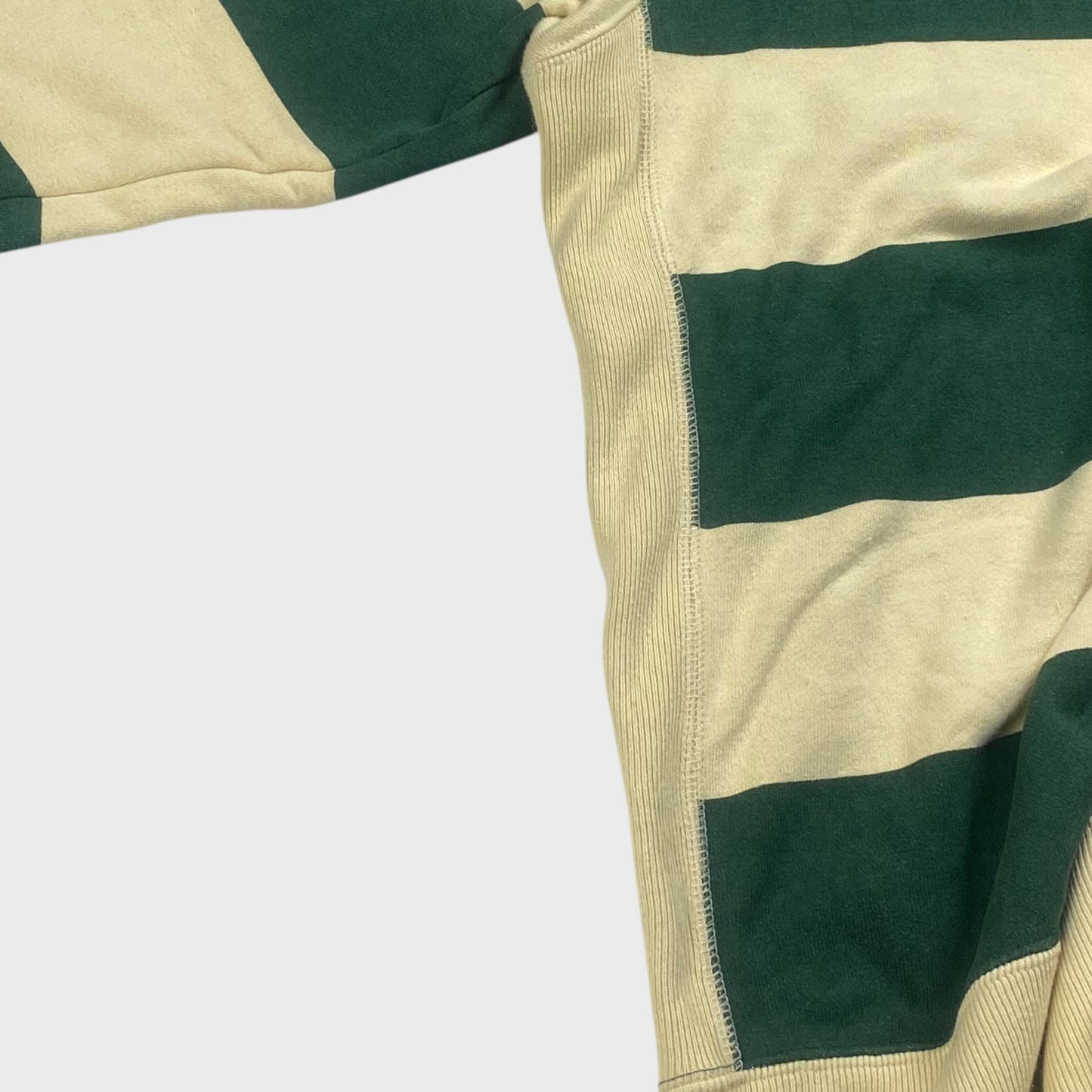 GOOD ENOUGH 90s Collared Striped Half-Zip Sweatshirt Size M