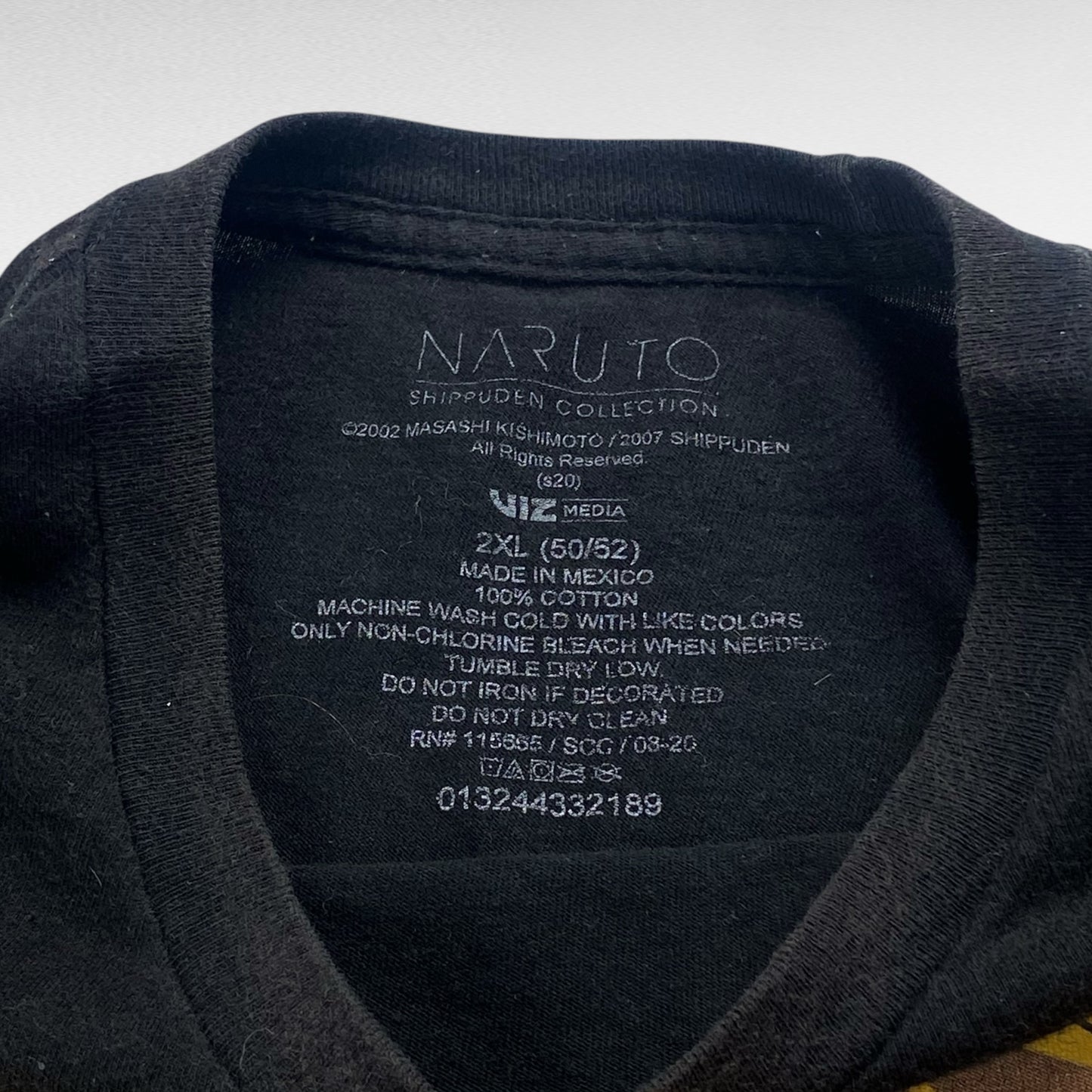 NARUTO T-Shirt Black Size 2XL