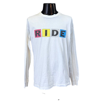 RIDE 90s Long Sleeve T-Shirt White Size XL