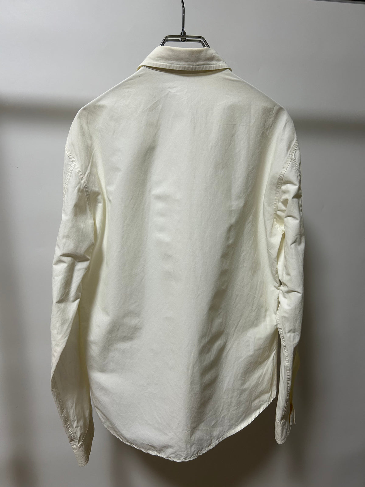 EMPORIO ARMANI 1990s White Velcro Shirt Size 44