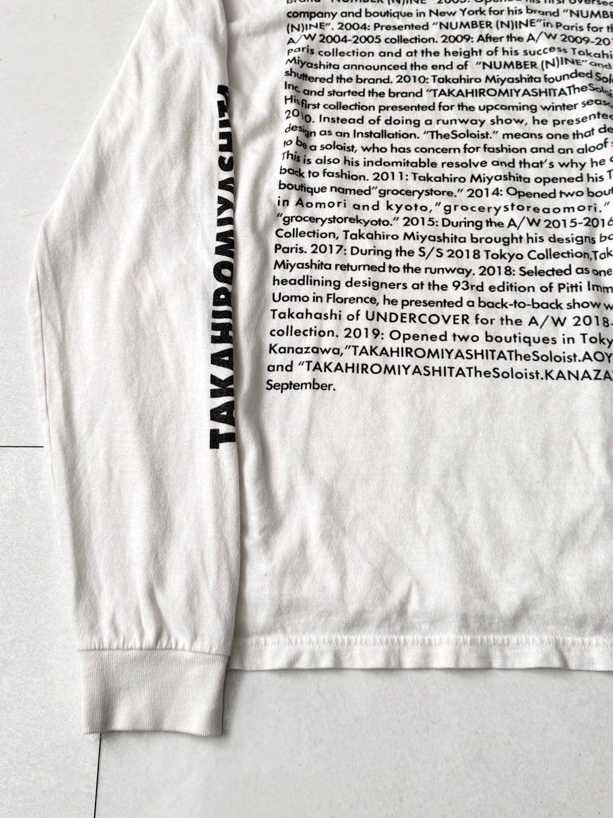 TAKAHIRO MIYASHITA The Soloist Message Design Shirt Cotton