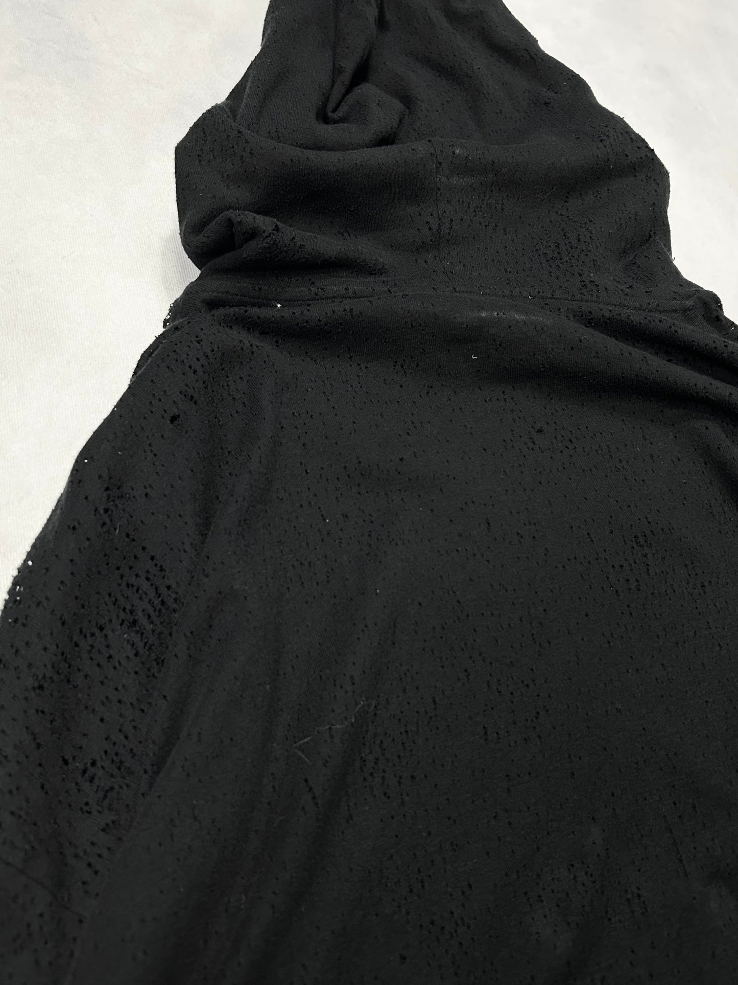 1017 ALYX 9SM Black Tattered Big Hoodie Size M