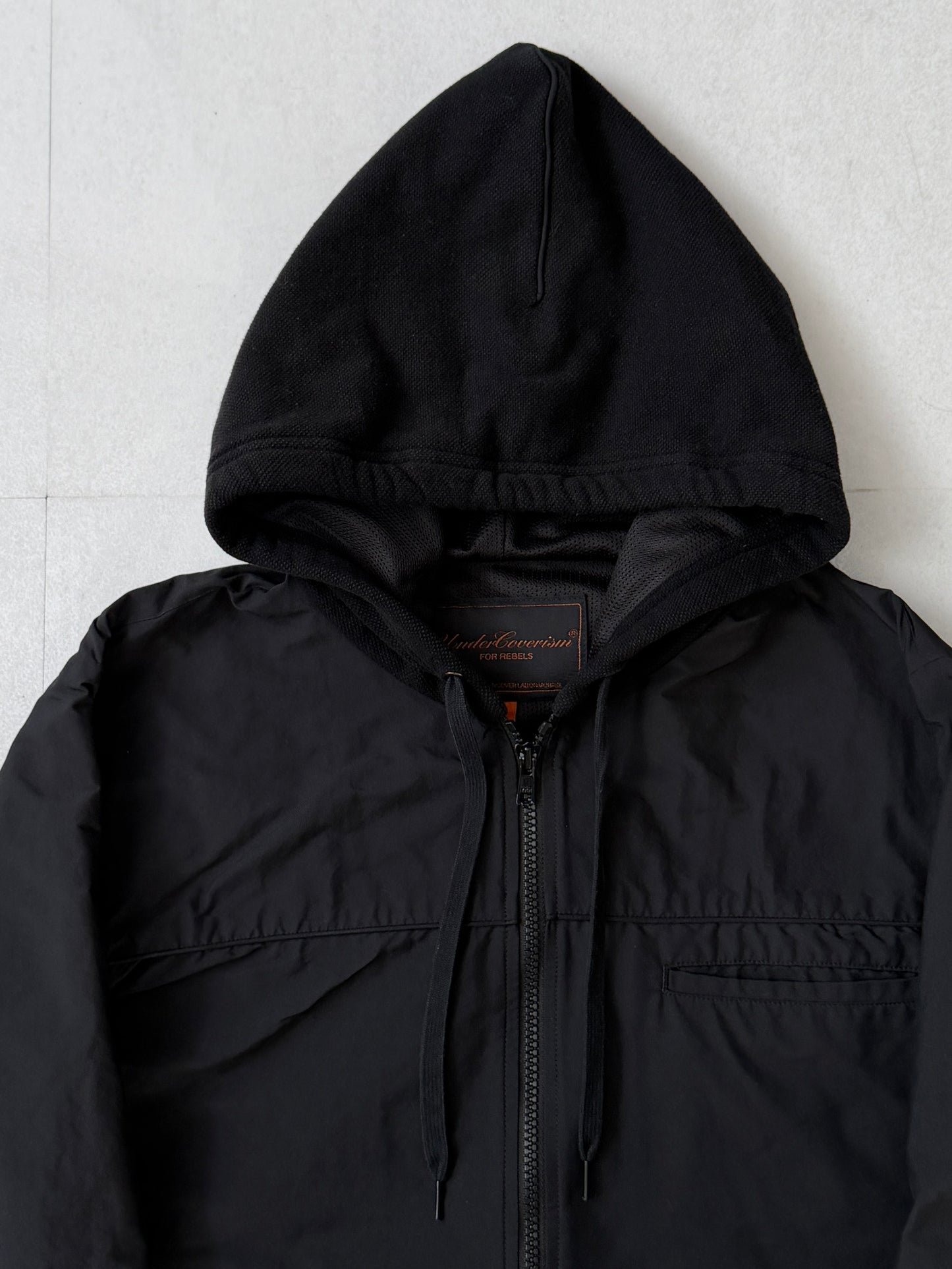 Undercover 07ss Purple Collection Nylon Hoodie Black Size 3