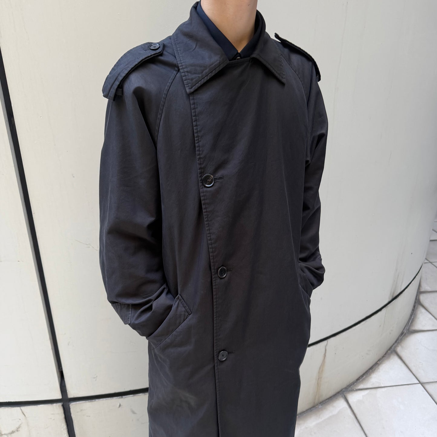 AURALEE 20AW Black Padded Finx Chesterfield Coat Size 0