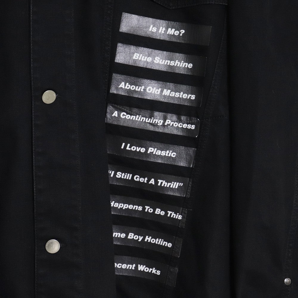 RAF SIMONS 18SS New Order Oversized Denim Jacket Size L