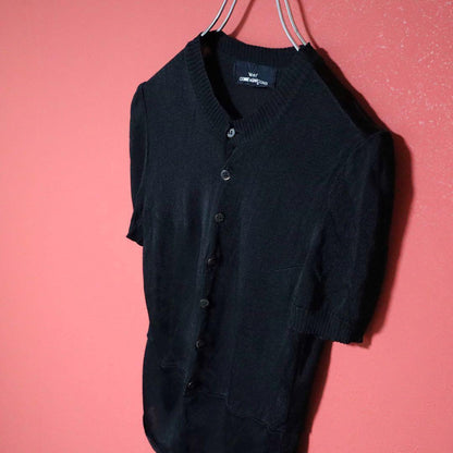 Comme des Garcons tricot Black Rayon Short Sleeve Size FREE