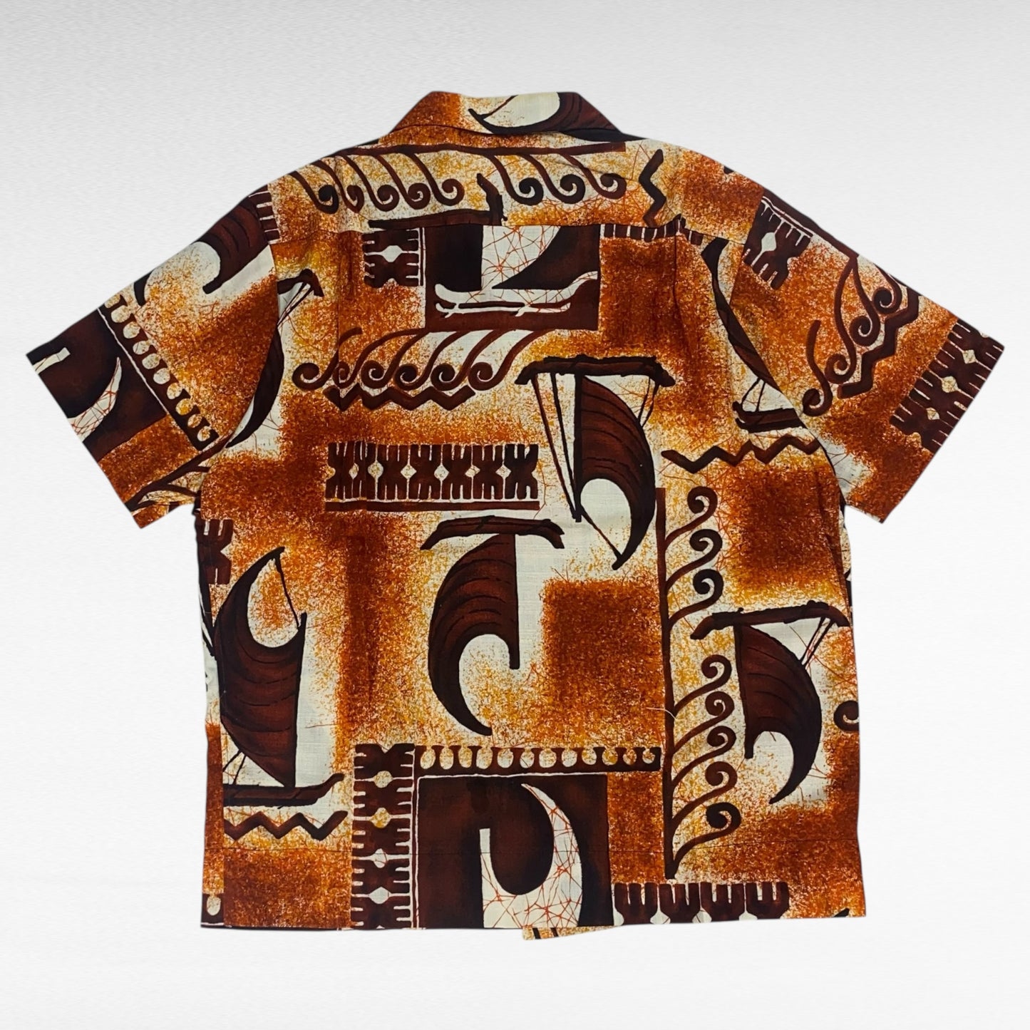Budo Tahitishirt 70s Open Collar Shirt Size L