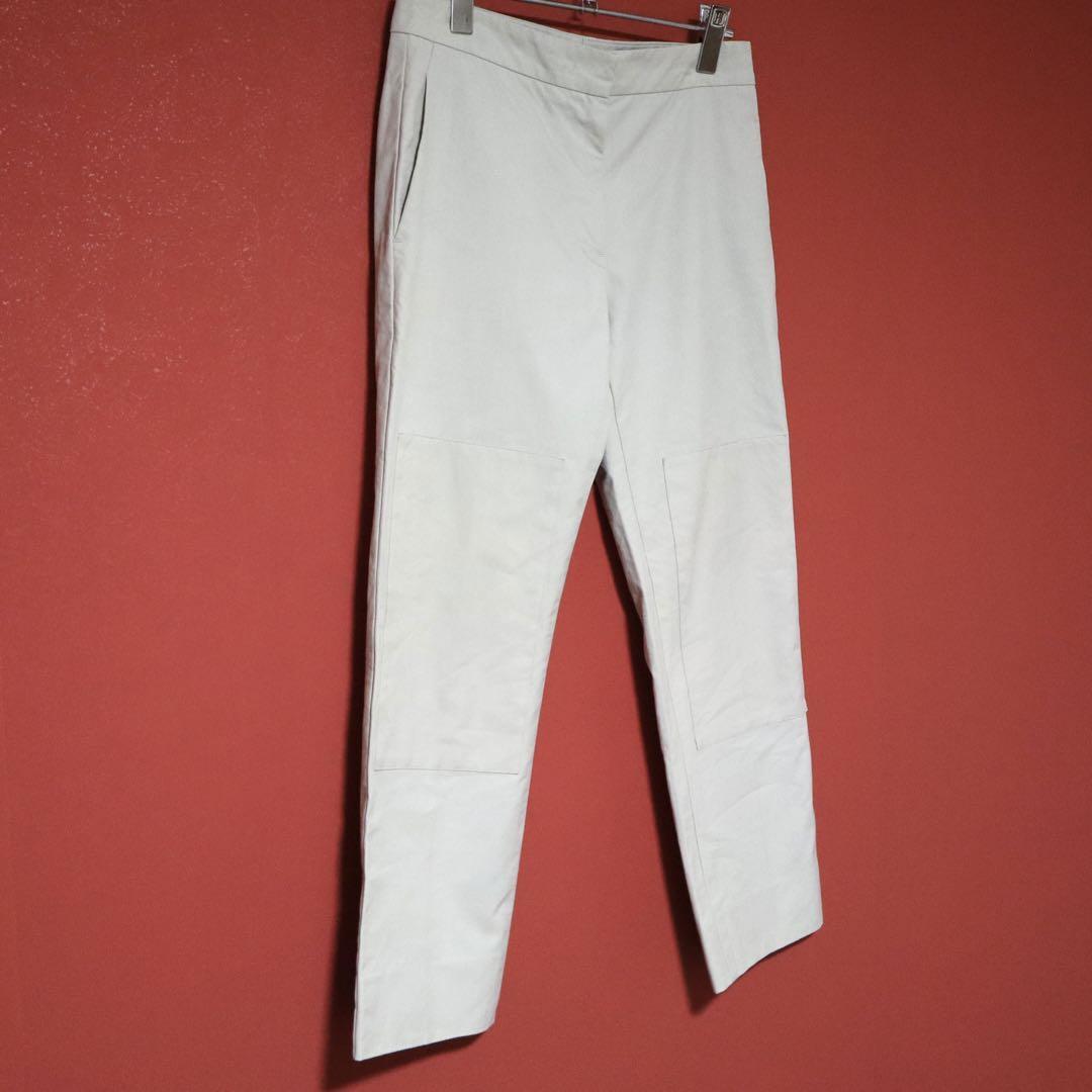 Jil Sander Beige Knee Patch Design Cotton Chinos Size 34