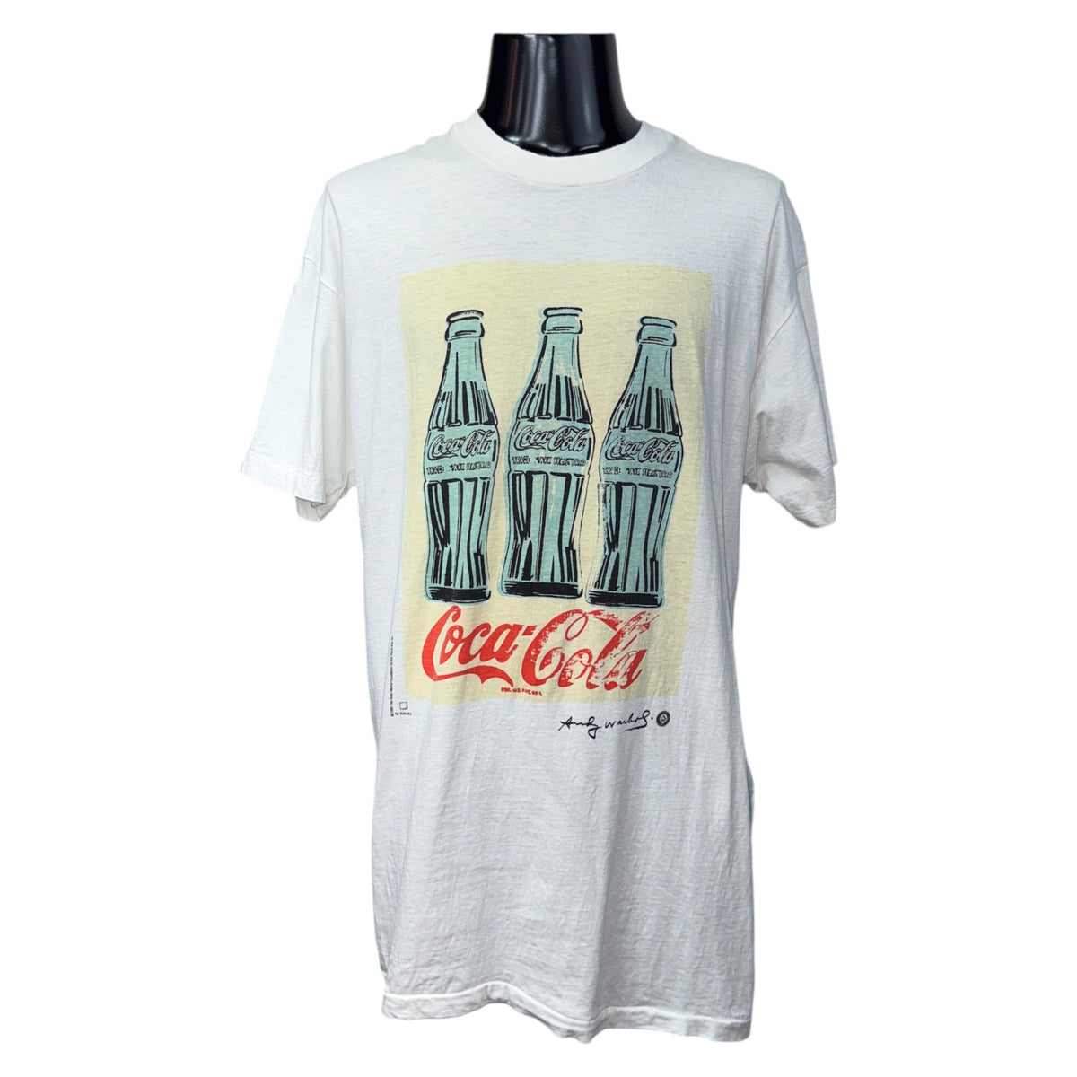 COCA-COLA Andy Warhol Bottle Motif T-Shirt Size XL