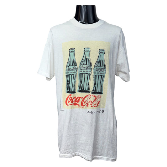 COCA-COLA Andy Warhol Bottle Motif T-Shirt Size XL