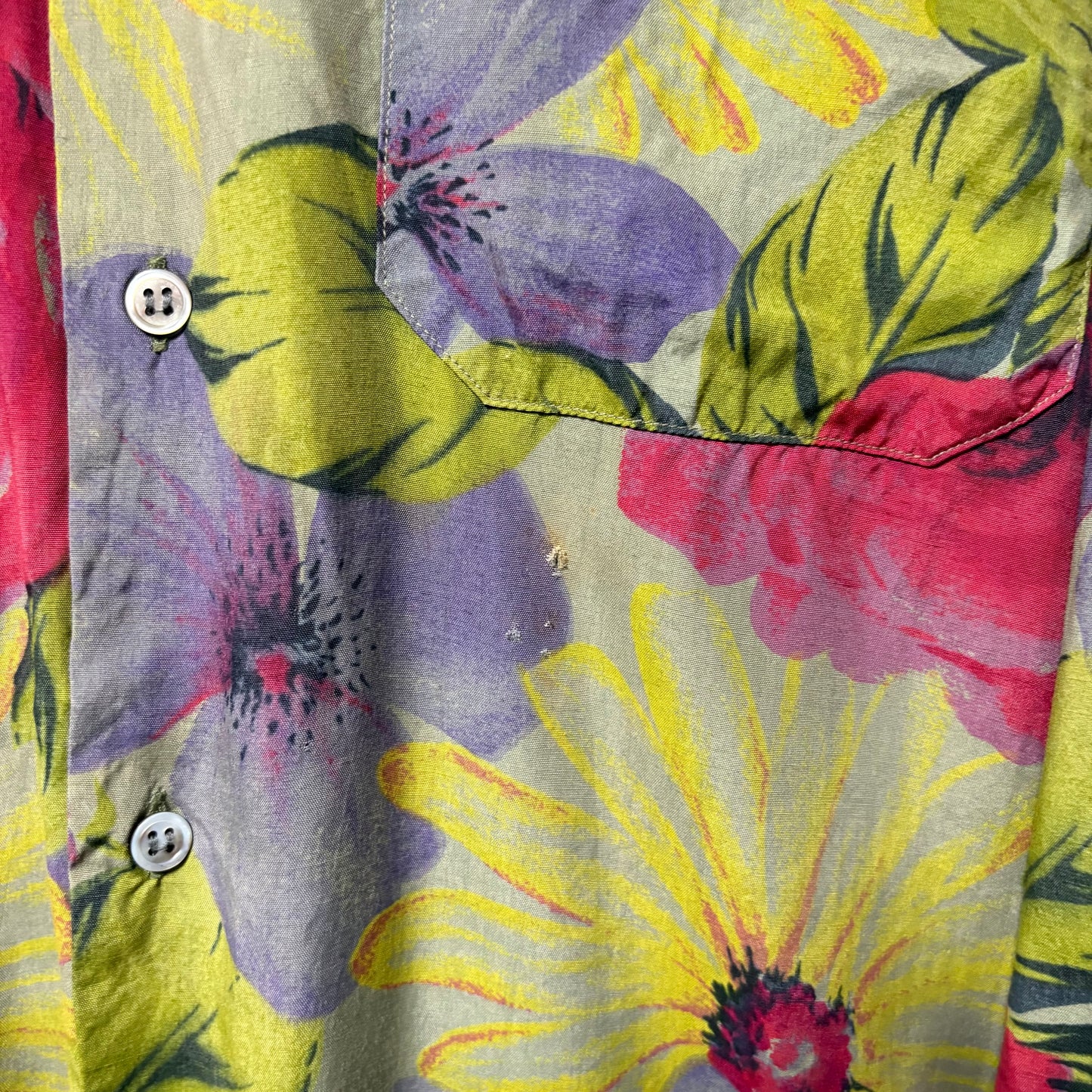 Paul Smith 80s Floral Graphic Long Sleeve Shirt Multi Size L