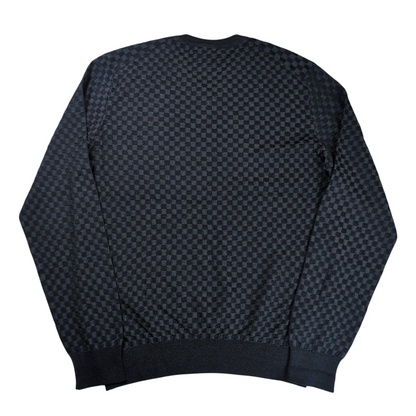 LOUIS VUITTON Damier Pattern Silk Sweater Size S