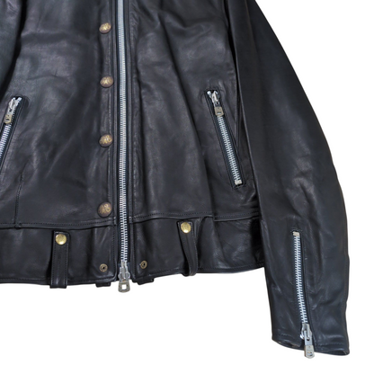 Takahiromiyashita The Soloist. Leather Bomber Jacket Size 52