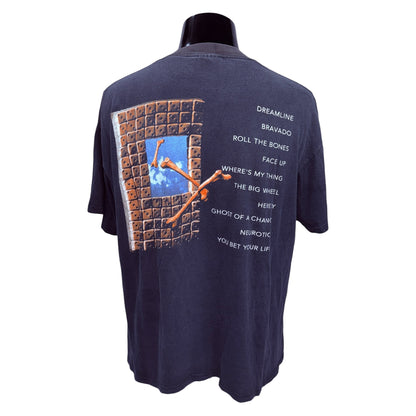 RUSH 90s "ROLL THE BONES" Album Art Tour T-Shirt Size XL