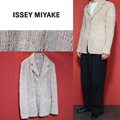 Issey Miyake 91SS Wrinkle Pleated All-Over Print Size M
