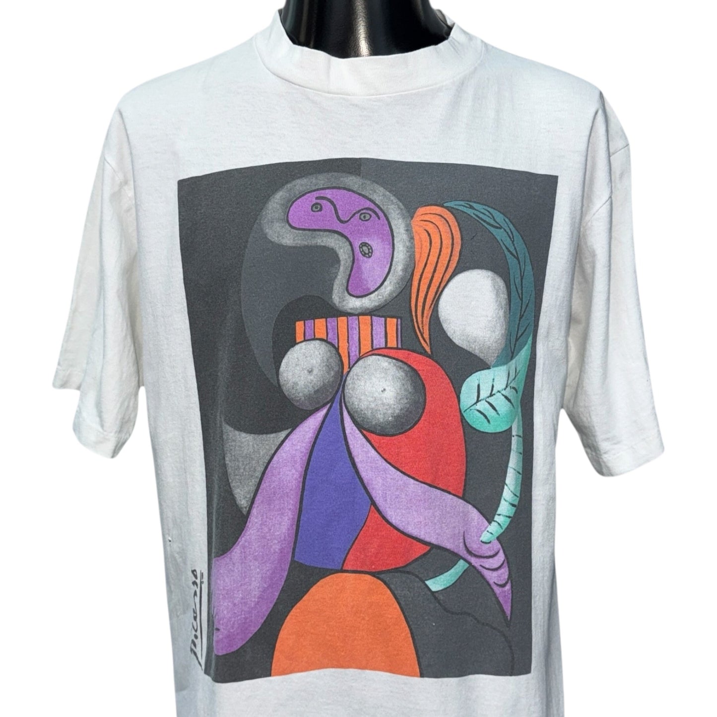 PABLO PICASSO 80s Flowers & Women Art T-Shirt Size L