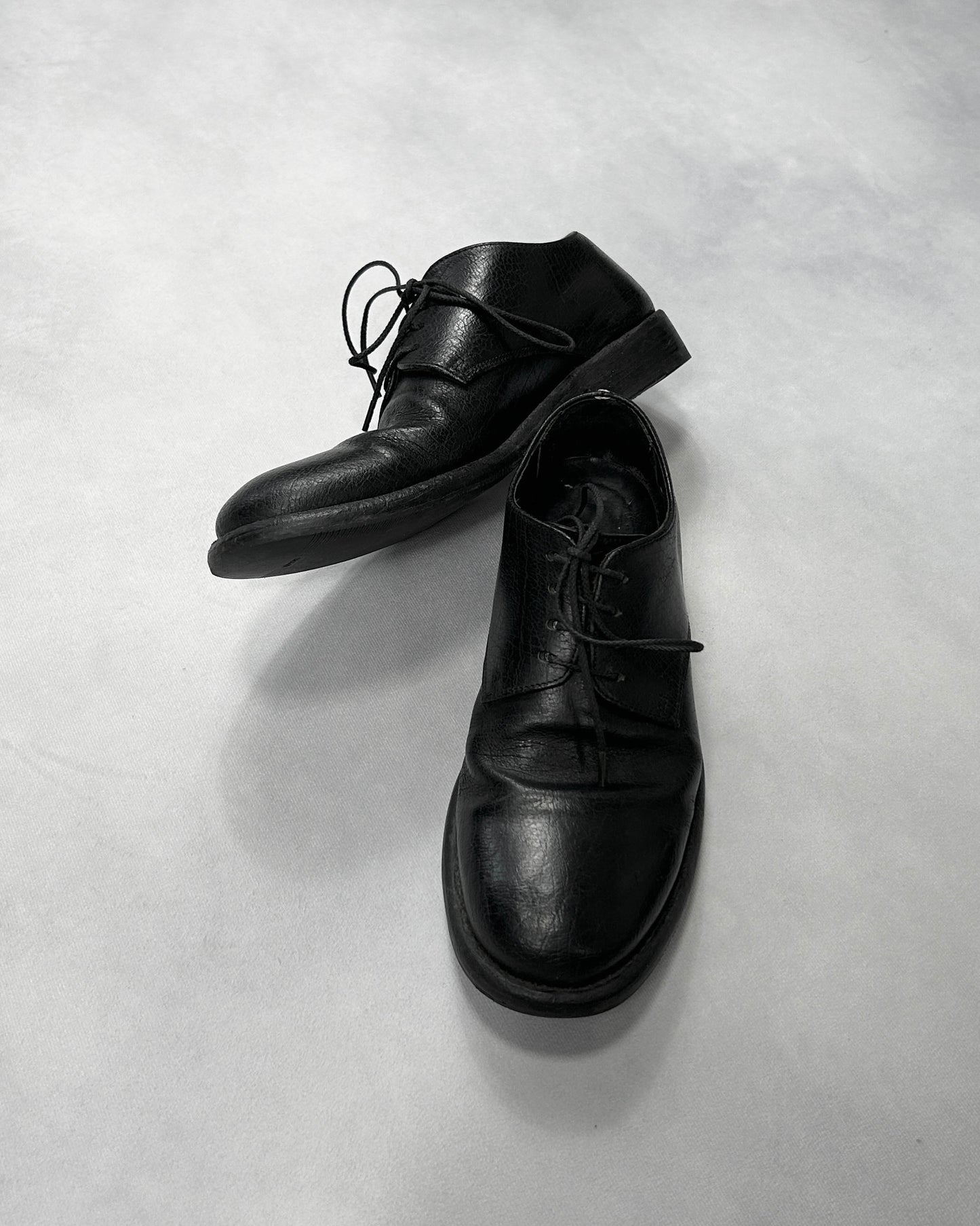 10sei0otto Cracked Leather Derby Shoes Size 10