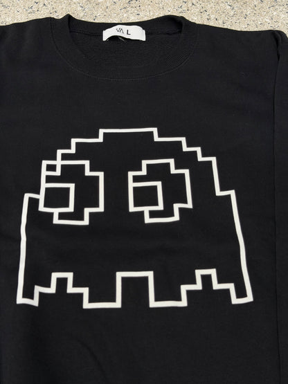 Vintage PAC-MAN GHOST FRGMT Black Crewneck Sweatshirt Size L