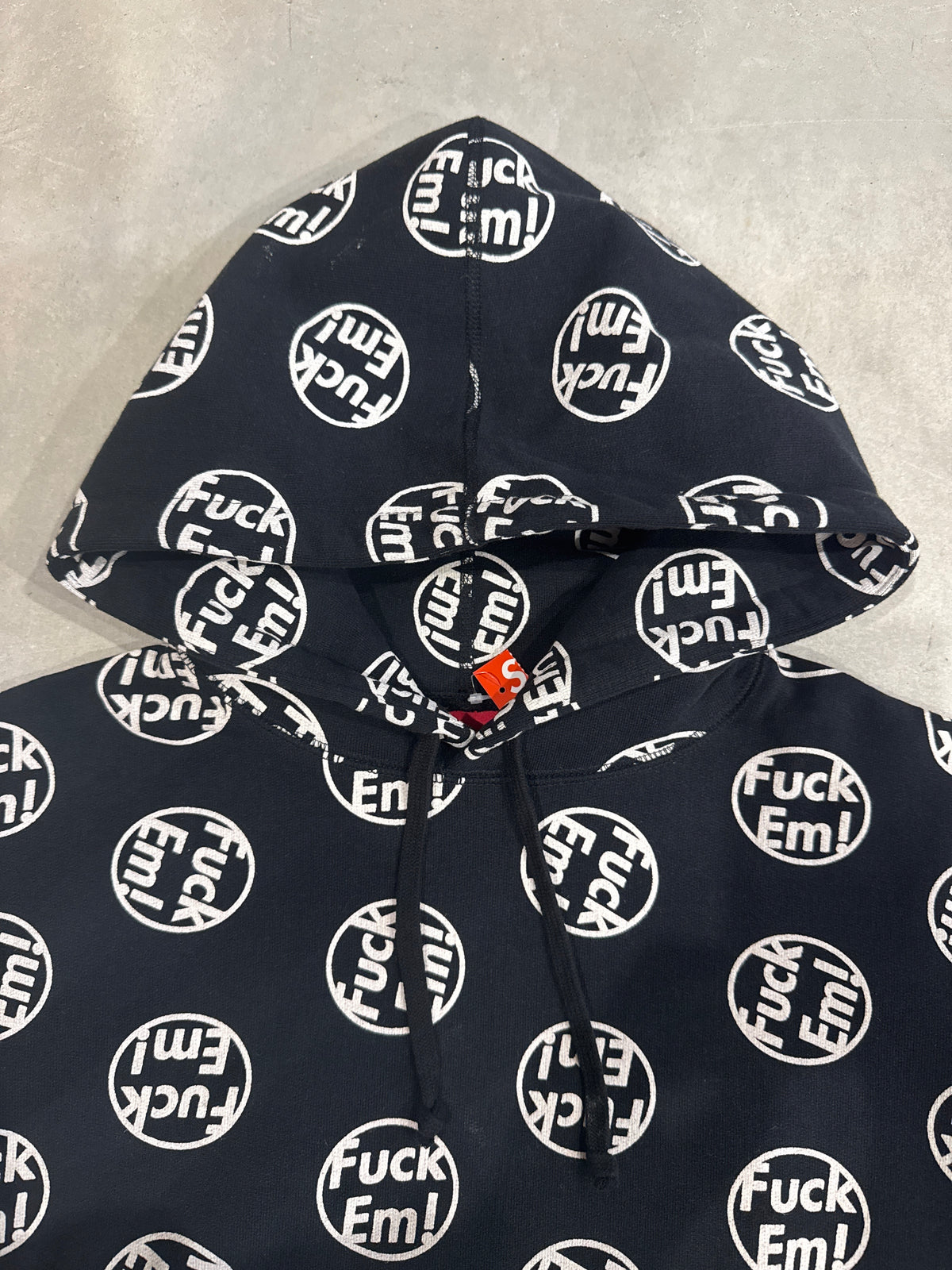 Supreme Fuck Em Pullover Hoodie Black Size M