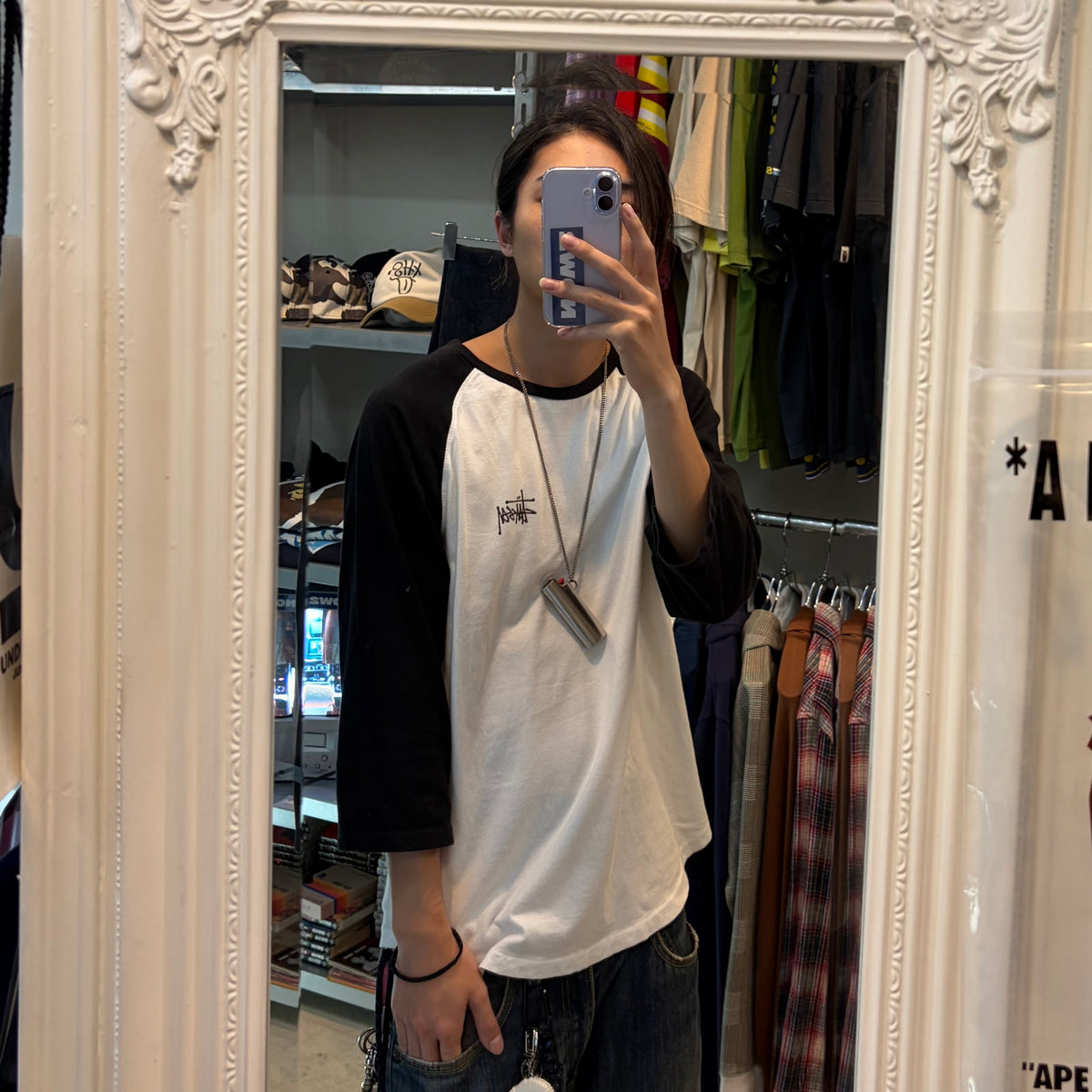 Stussy Raglan Sleeve T-Shirt Size M
