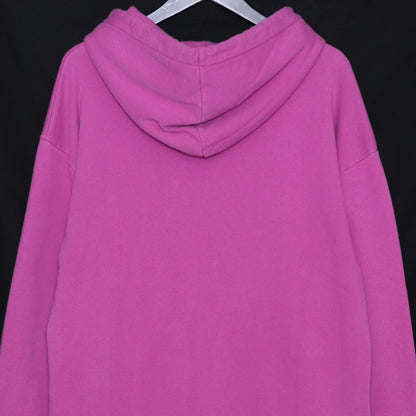 CELINE 21SS Pink Loose Cotton Logo Print Hoodie Size L