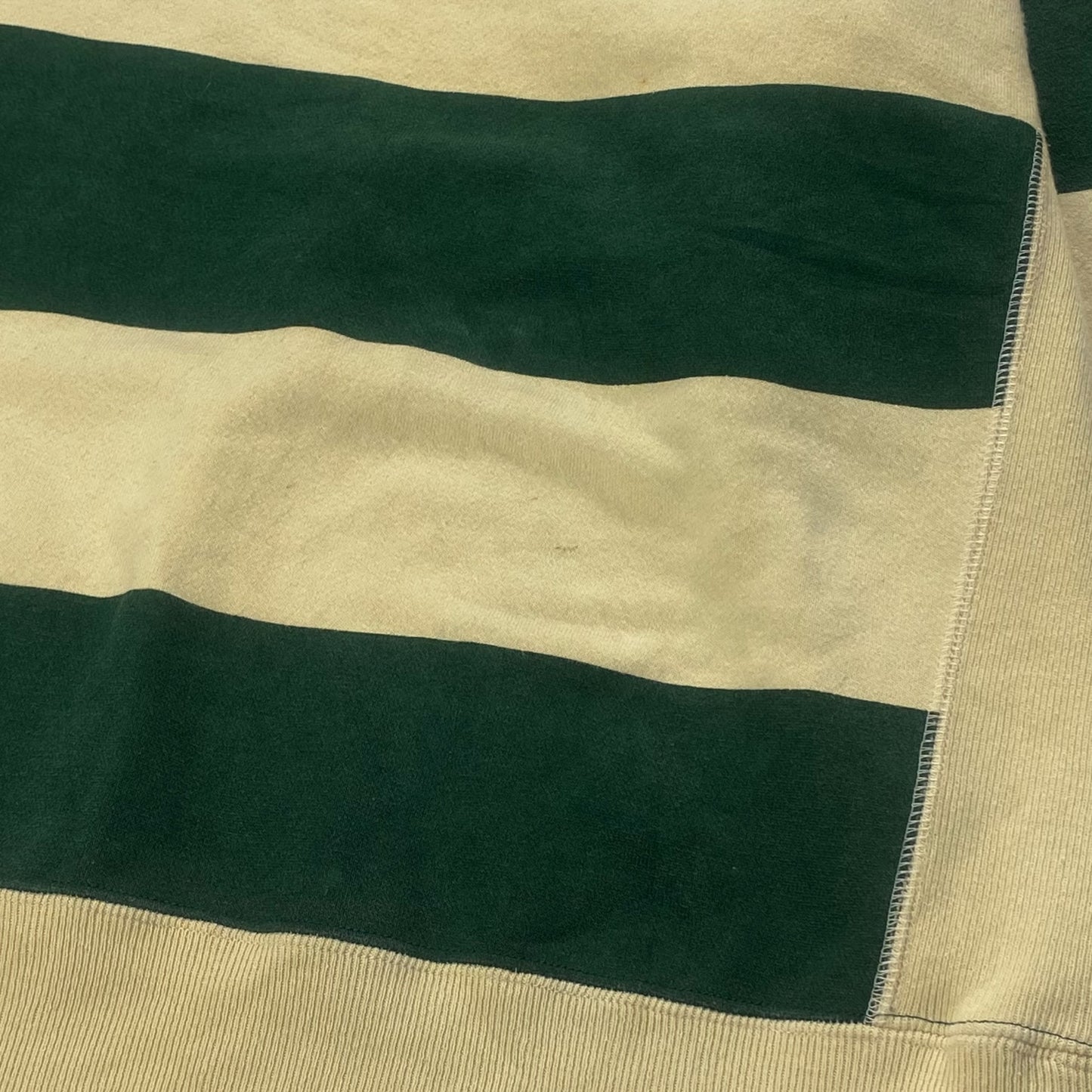 GOOD ENOUGH 90s Collared Striped Half-Zip Sweatshirt Size M