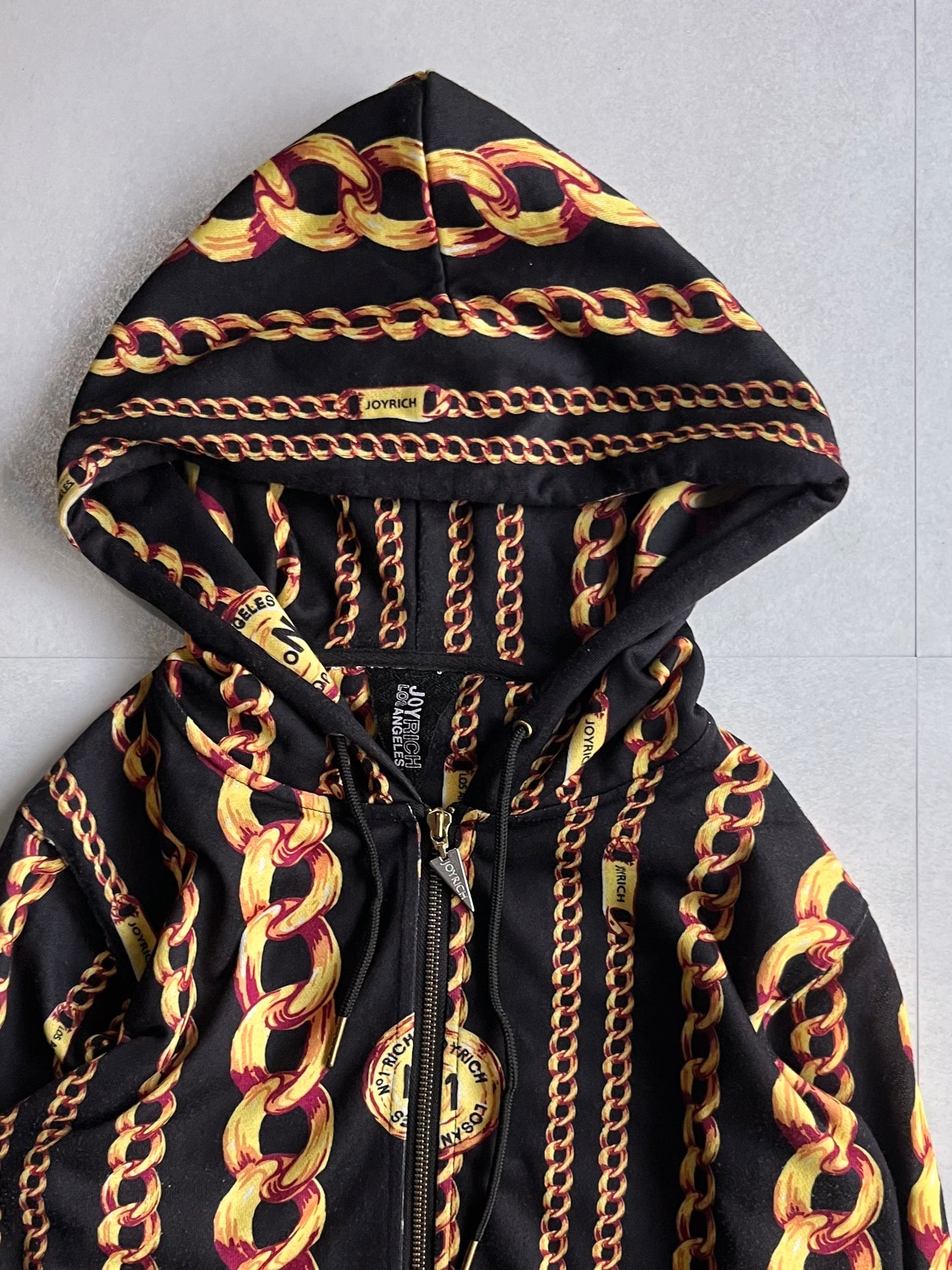 Joyrich Multi Graphic Double Zip Hoodie Polyester Size S
