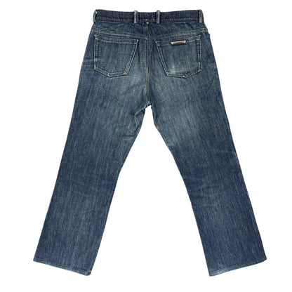 CHROME HEARTS 90s Flare Knee Crossball Button Denim Size 36