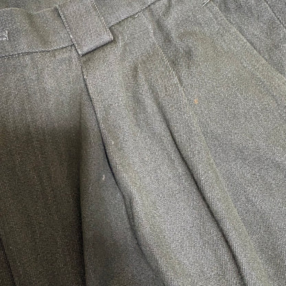 KENZO 90s Khaki Cotton Wool Two-Pleat Slacks Size 4